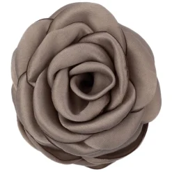 Satin Rose Hair Claw Taupe
