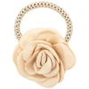 Satin Rose Hair Tie Champagne