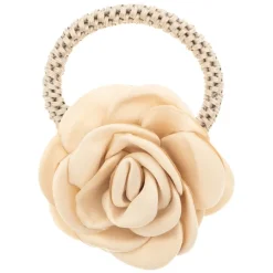 Satin Rose Hair Tie Champagne
