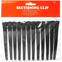 Sectioning Hair Clips Black 12pcs