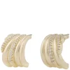 Seine Big Oval Earrings Gold Clear Onesize