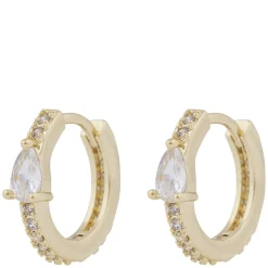 Seine Drop Ring Earrings Gold Clear Onesize