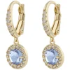 Seine Pendant Earrings Gold Light Blue Onesize