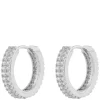 Seine Ring Earrings Silver Clear Onesize