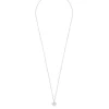 Sevilla Pendant Necklace Silver/Clear 42cm