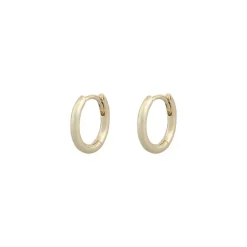 Sevilla Small Ring Earring Plain Gold 12mm