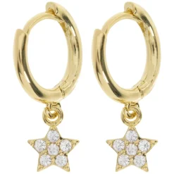 Sienna Crystal Star Hoop Earrings