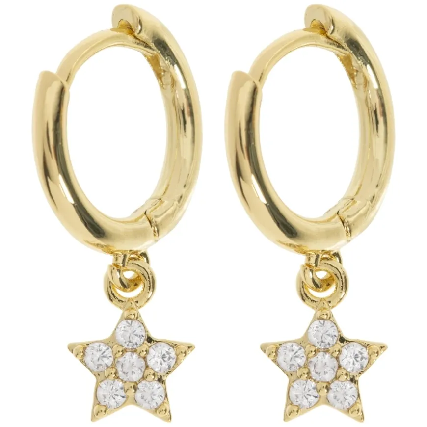 Sienna Crystal Star Hoop Earrings