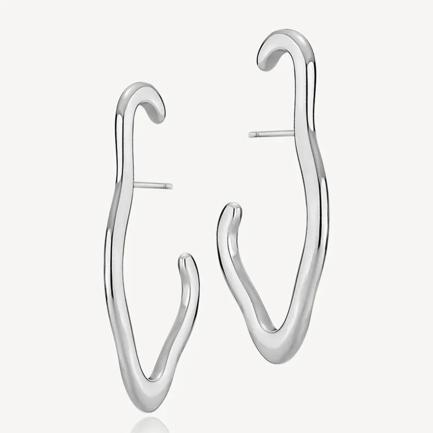 Signe Kragh X Sistie2ND Creoles Medium Steel 46mm.