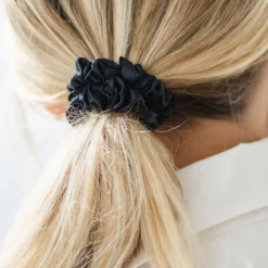 Silk Hair Tie Black