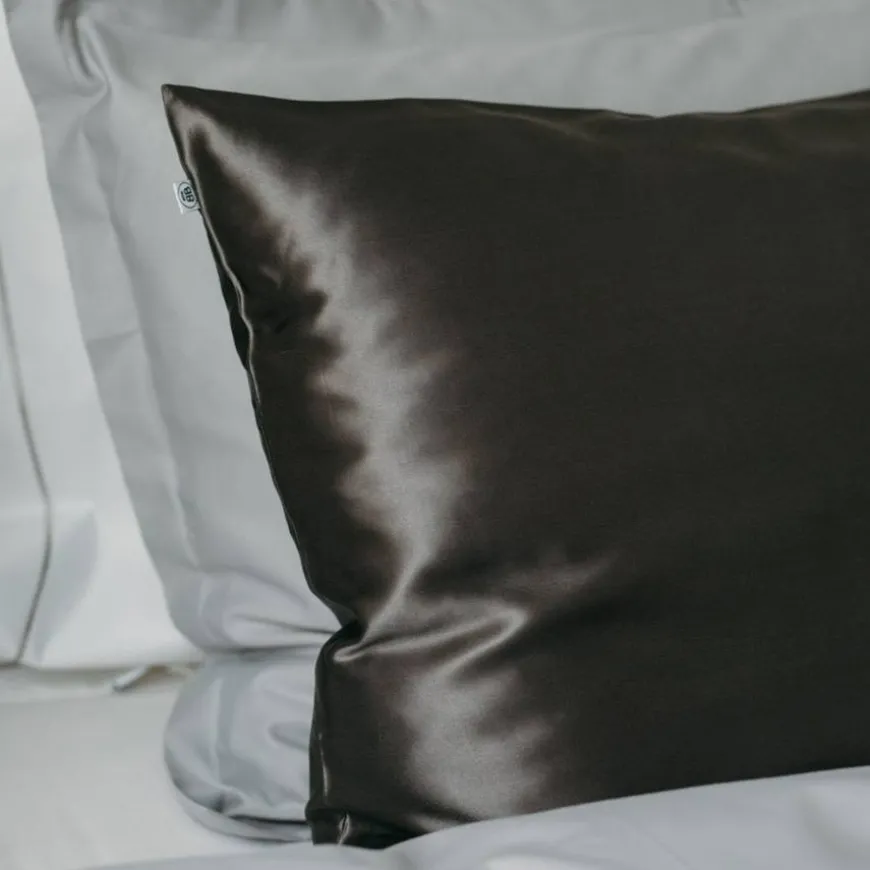 Silk Pillow Case Dark Grey 50x60cm