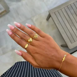 Silke X Sistie Ring Gold.Pl Recycled Silver Onesize