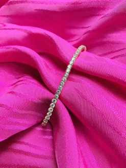 Siri Stone Bracelet Gold/Clear 16cm