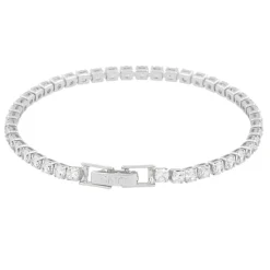 Siri Stone Bracelet Silver/Clear 16cm