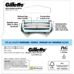 SkinGuard Sensitive Blade Refills for Men 4 Blades