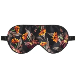 Sleeping Eye Mask 100% Mulberry Silk Black Hibiscus