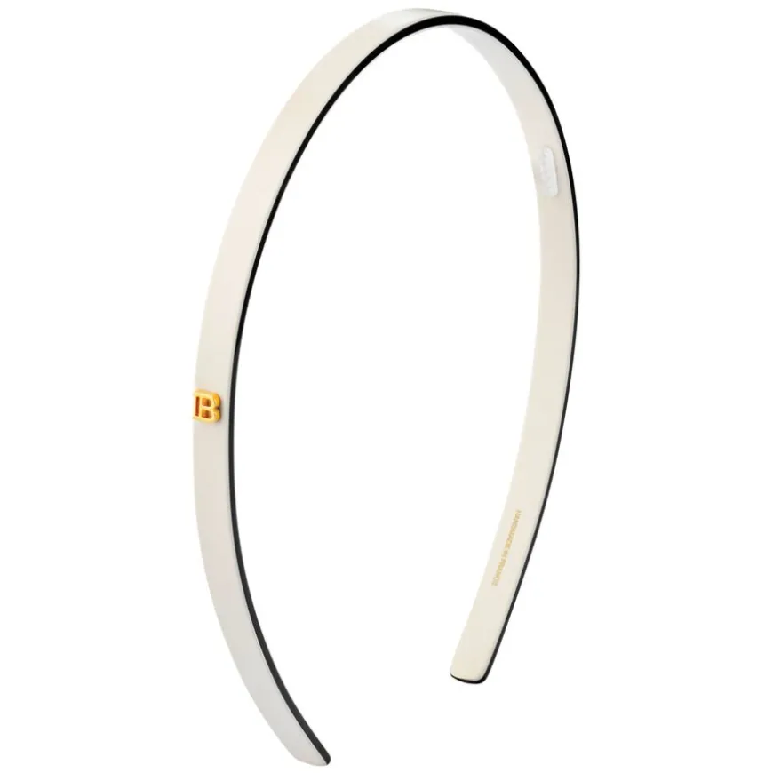 Small Acetate Headband White/Black