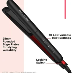 Smoothstay™ 25mm Coconut-Oil Infused Straightener + Travel Pouch