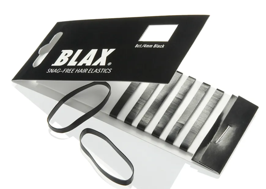 Snag Free Hair Elastics Black 8pcs