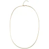 Snake Chain Necklace Extra Thin Gold 55cm