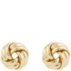 Soap Knot Earring Plain Gold