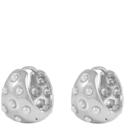 Soap Pearl Oval Ring Earring Silver/White