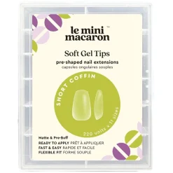 Soft Gel Tips Short Coffin Matte 220pcs