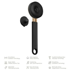 Sonic LED Full-Body Brush 9 In 1 Gray