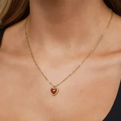 Sonja Jelly Heart Dangling Necklace