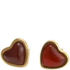 Sonja Jelly Heart Stud Earrings