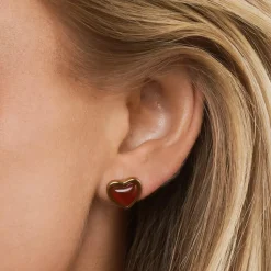 Sonja Jelly Heart Stud Earrings