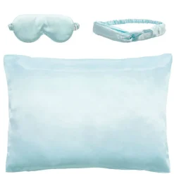 Sovesett - putetrekk, sovemaske og hårbånd i sateng