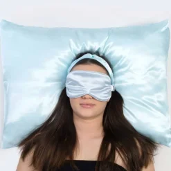 Sovesett - putetrekk, sovemaske og hårbånd i sateng