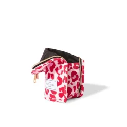 Standing Makeup Brush Case Pink Leopard