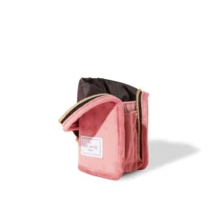 Standing Makeup Brush Case Pink Velvet