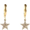 Star Hoop With Crystals Gold