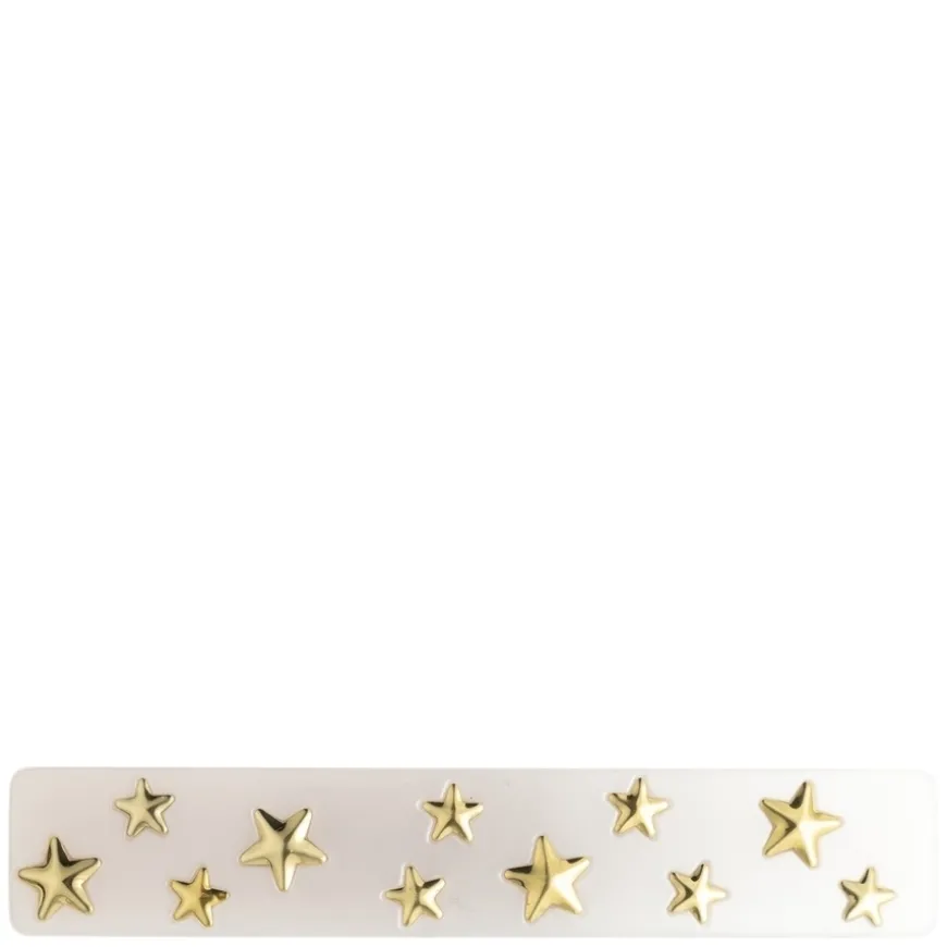 Star Stud Hair Clip Large White