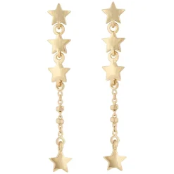Stina Chain Earring Plain Gold