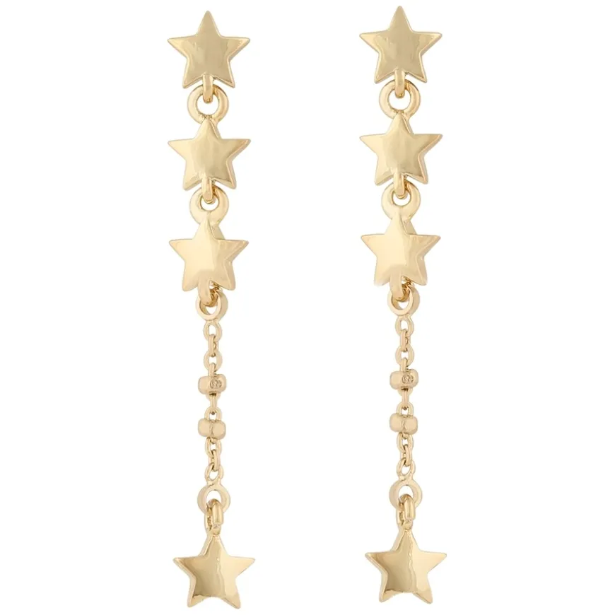 Stina Chain Earring Plain Gold