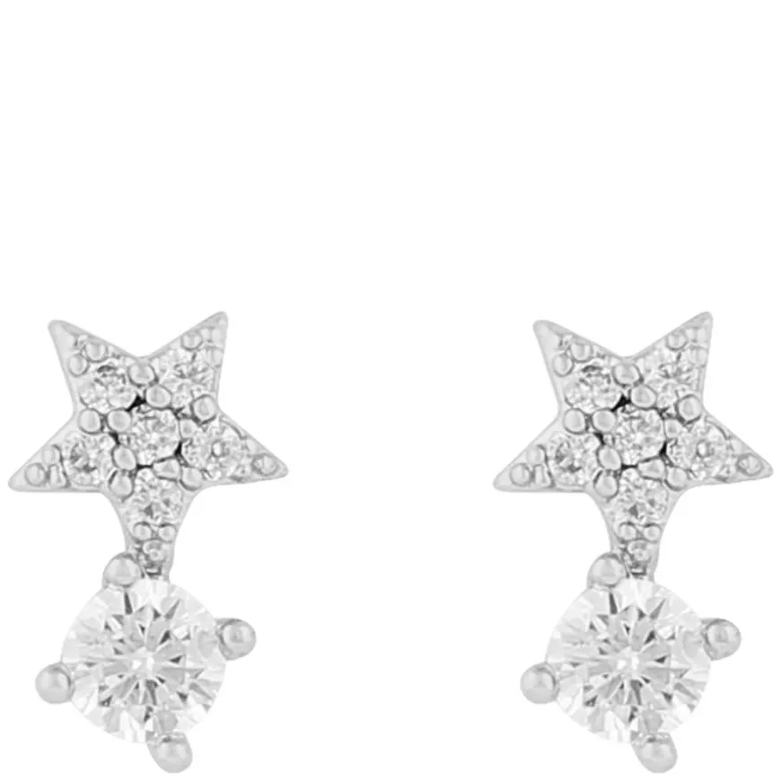 Stina Earring Silver/Clear