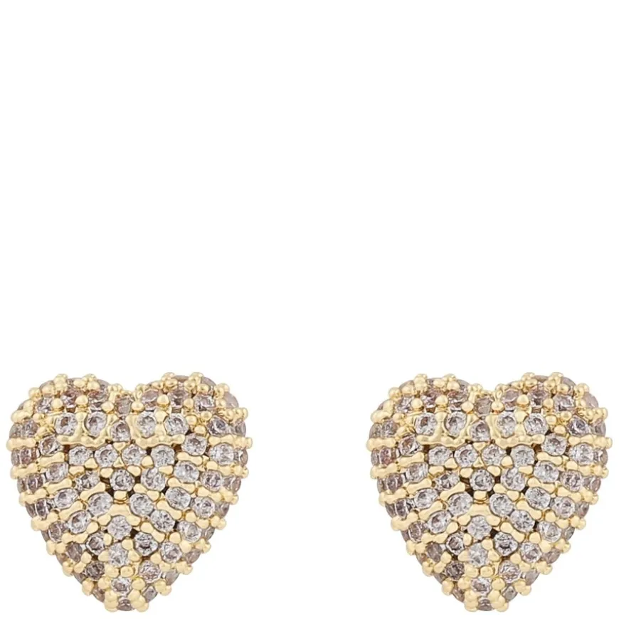 Stina Heart Earring Gold/Clear
