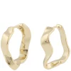 Stina Ring Earring Plain Gold