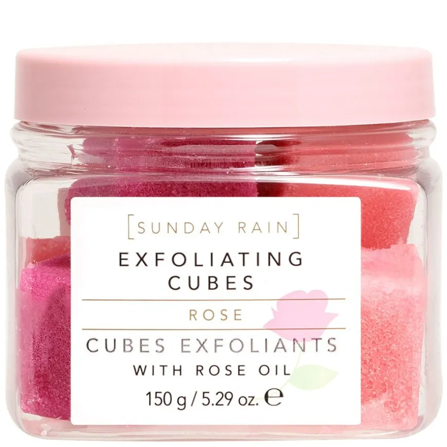 Sunday Exfoliating Cubes Rain Rose 150g