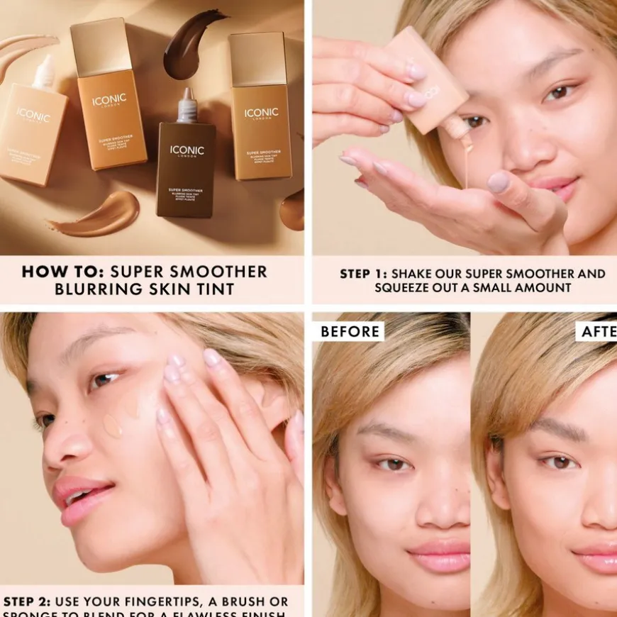 Super Smoother Blurring Skin Tint,Warm Tan 30ml