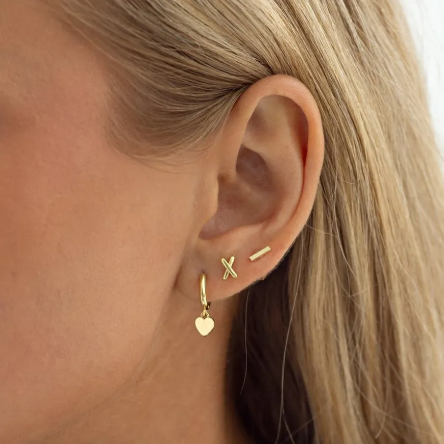 Sutton Classic Heart Hoop Earrings