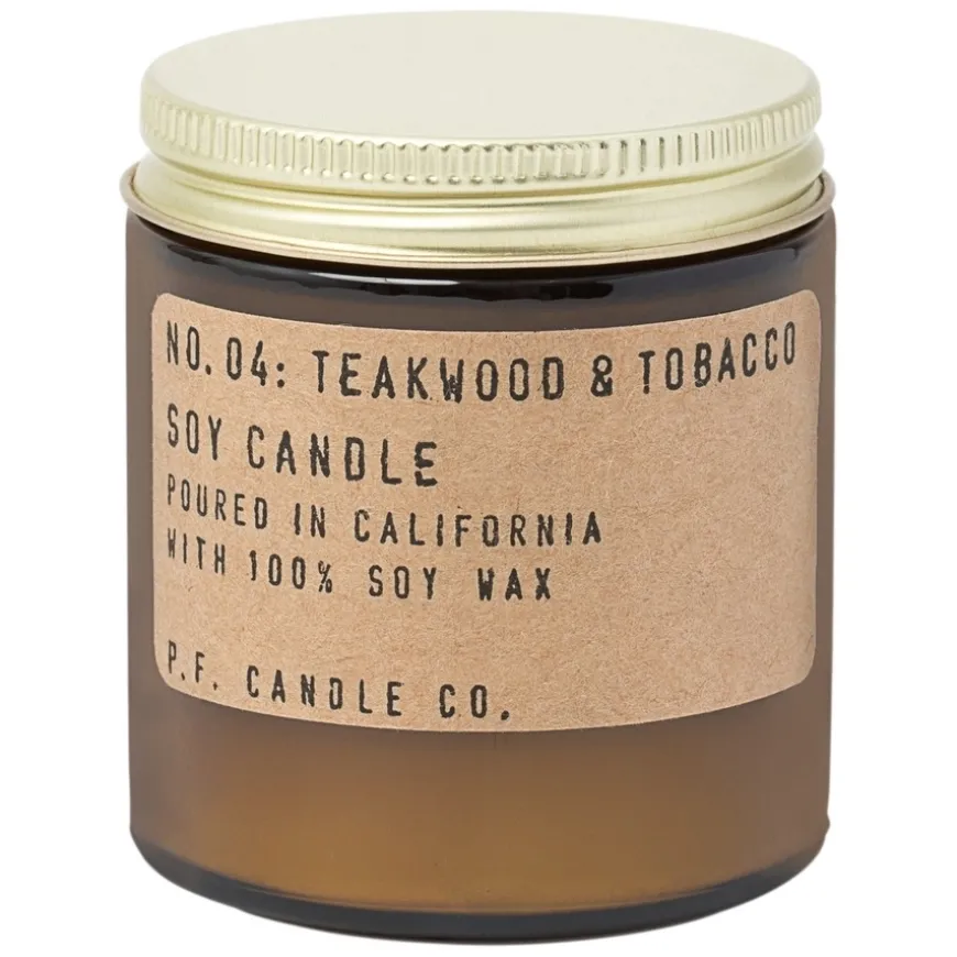 Teakwood & Tobacco Mini Soy Candle 104ml