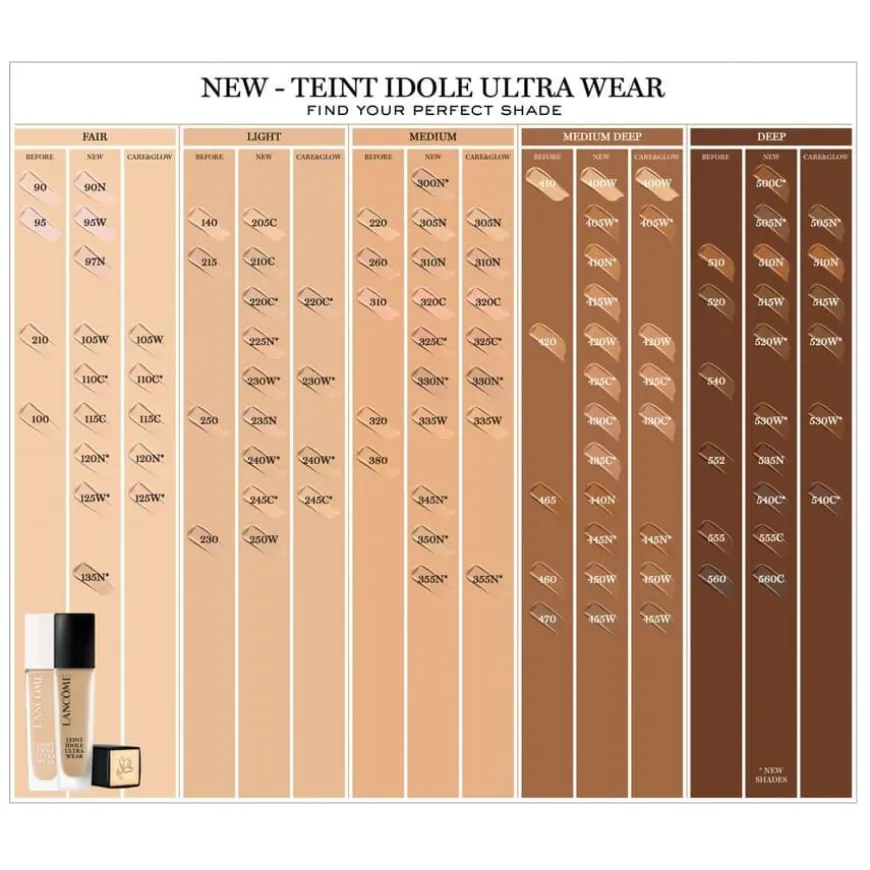 Teint Idôle Ultra Wear Care & Glow 24H Healthy Glow Foundation 355N 30ml