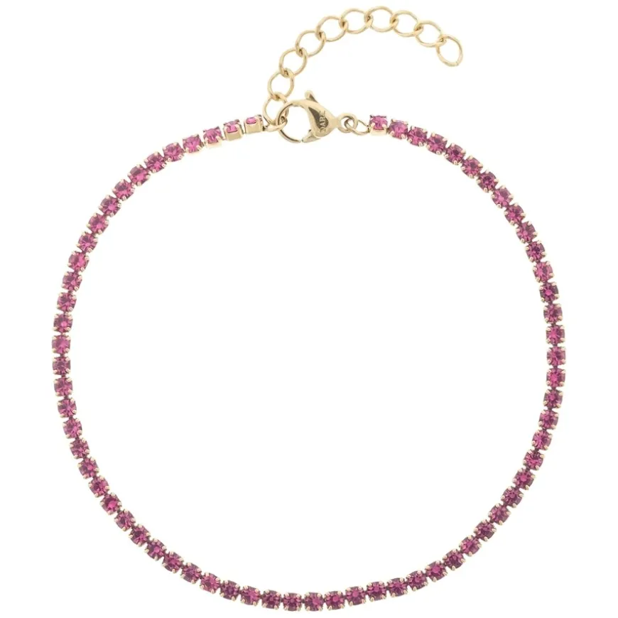 Tennis Chain Bracelet 2mm Pink
