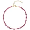 Tennis Chain Bracelet 3mm Pink