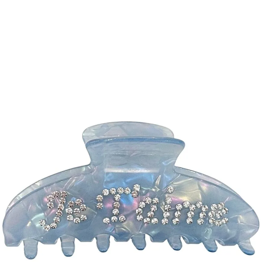 Text Hair Claw "Je T'aime" Cool Blue